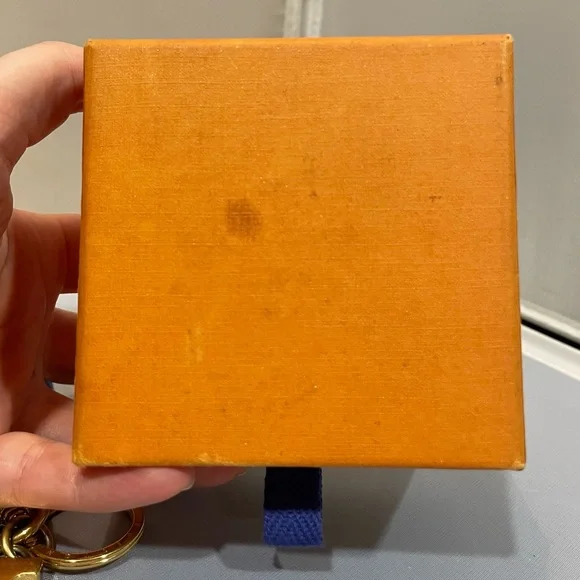 Used Louis Vuitton Logo Glass Initials Keychain Bag Charm Full Inclusion Auth!! - Picture 8 of 12